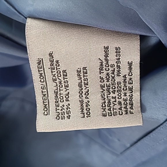 Novelti AJG Belted Blue Trench Jacket Plus Size 2X - Picture 10 of 11